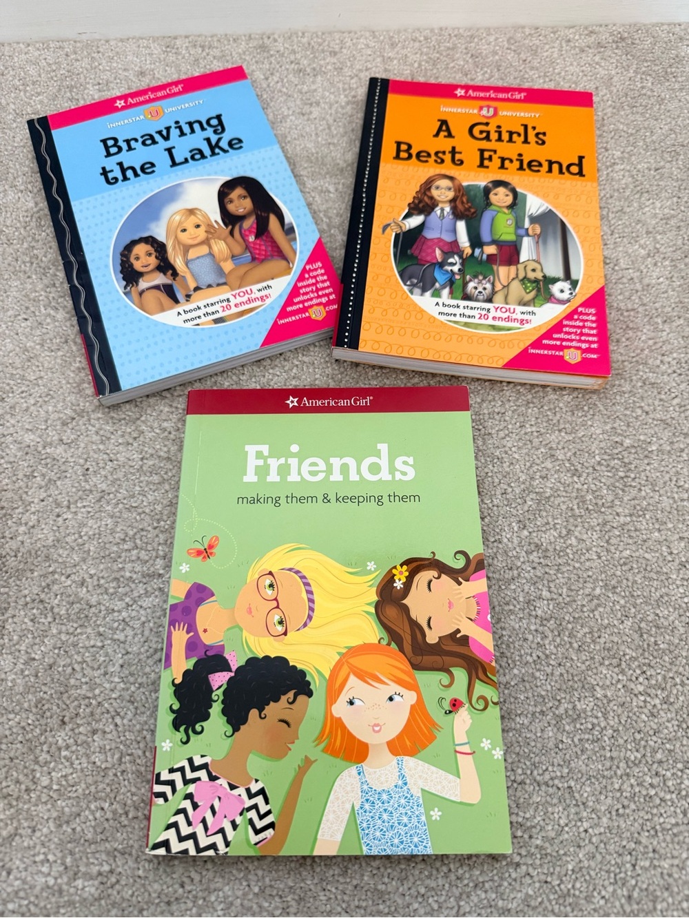 American Girl Friends Books set of 3